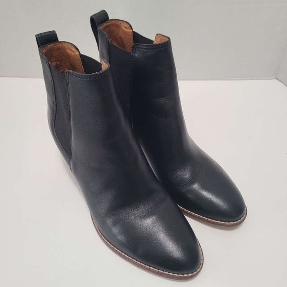 Madewell Black Leather Ankle Boots Size 10